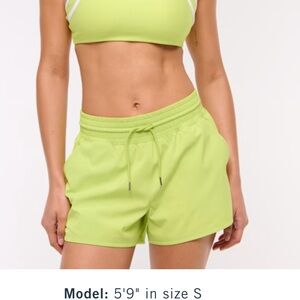 NWT YPB Abercrombie neon green workout short